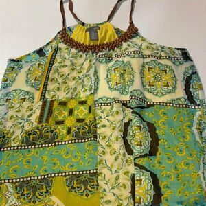 Women’s Y2K Ellavie Women's Multicolor Boho Tank Top size Medium